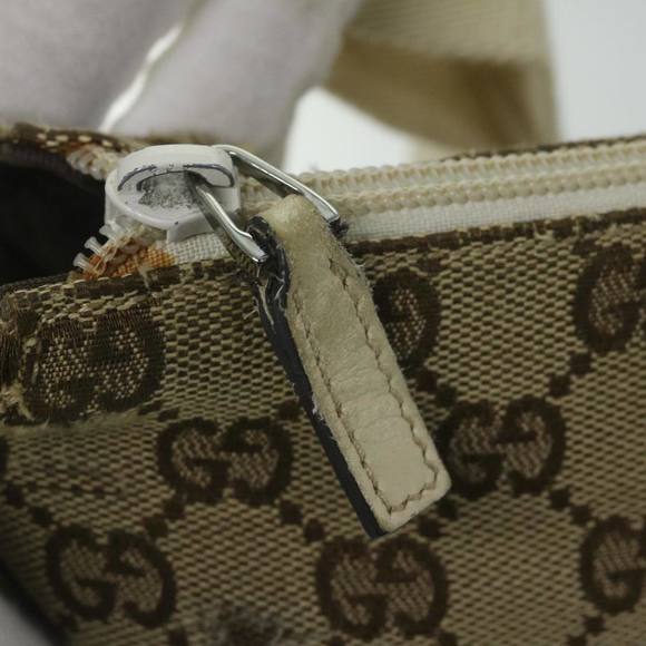 GUCCI GG Canvas Shoulder Bag Beige 145857 Auth 61246 - Picture 10 of 16